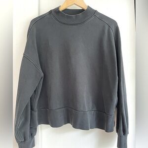 Everlane The Renew Mock Neck Cropped Sweatshirt XL
